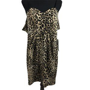 NWT - Tan & Black Strapless Dress Size 1/2  Macy's